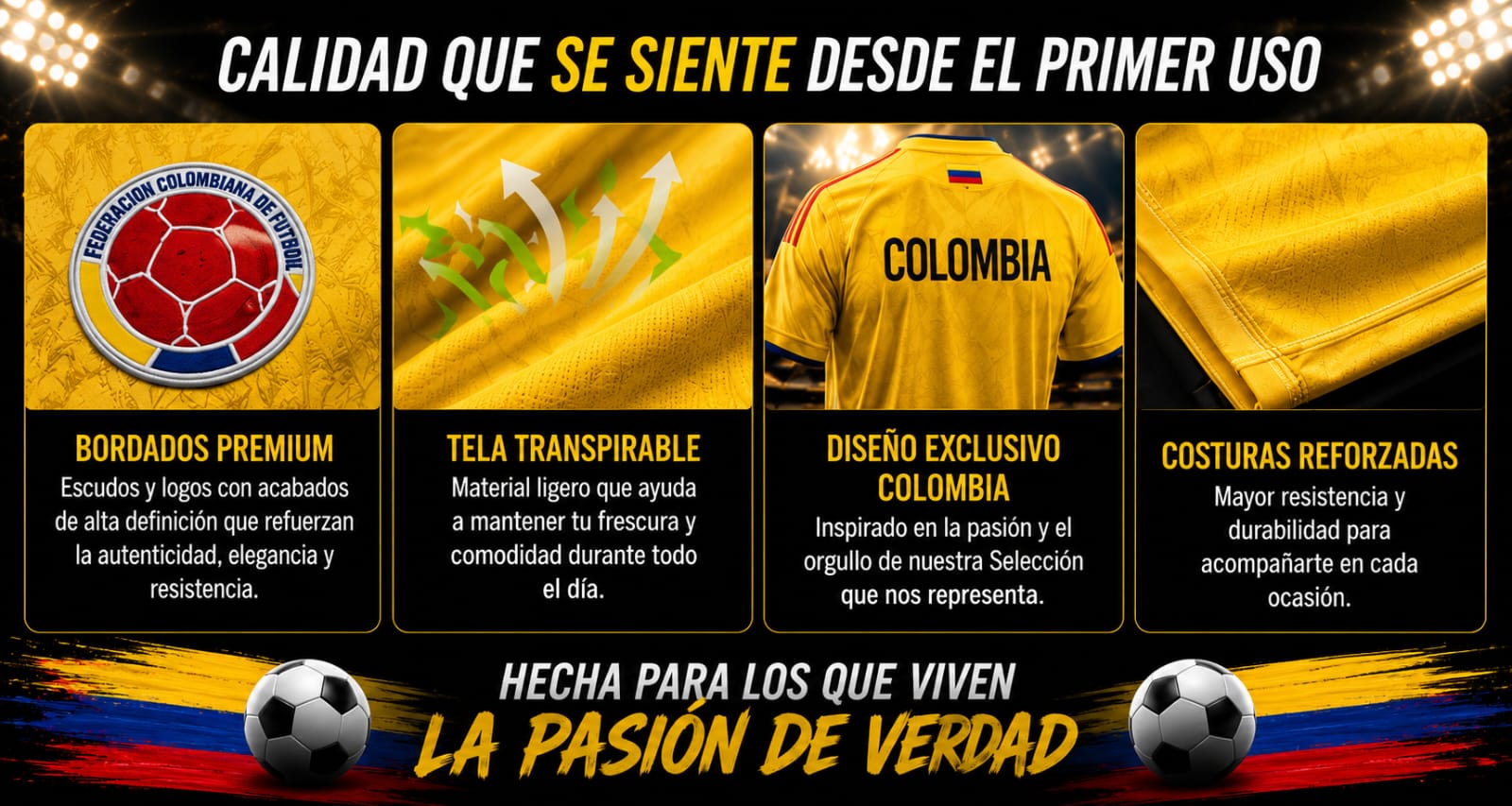 CAMISETA SELECCION COLOMBIA CABALLERO