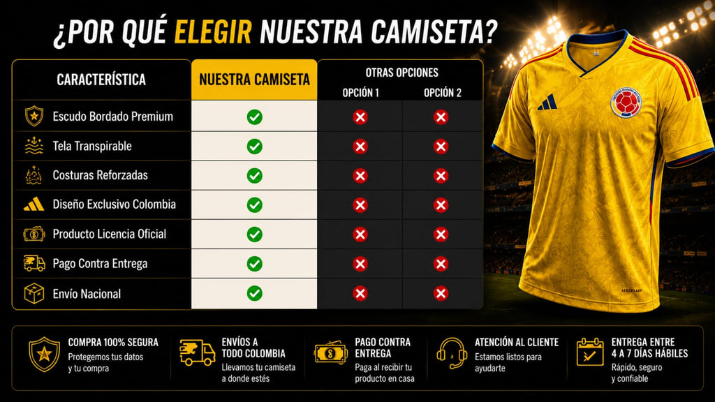 CAMISETA SELECCION COLOMBIA CABALLERO